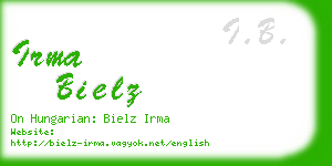 irma bielz business card